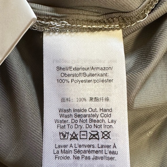 DKNY Gold Metallic Blouse Sz L - Picture 14 of 15